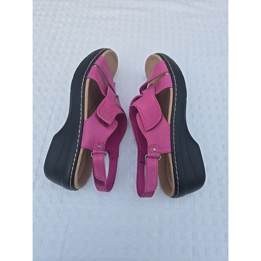 Clarks Collection Merliah Echo Womens Slingback Sandals Mauve Leather Sz 8.5 - Picture 6 of 9